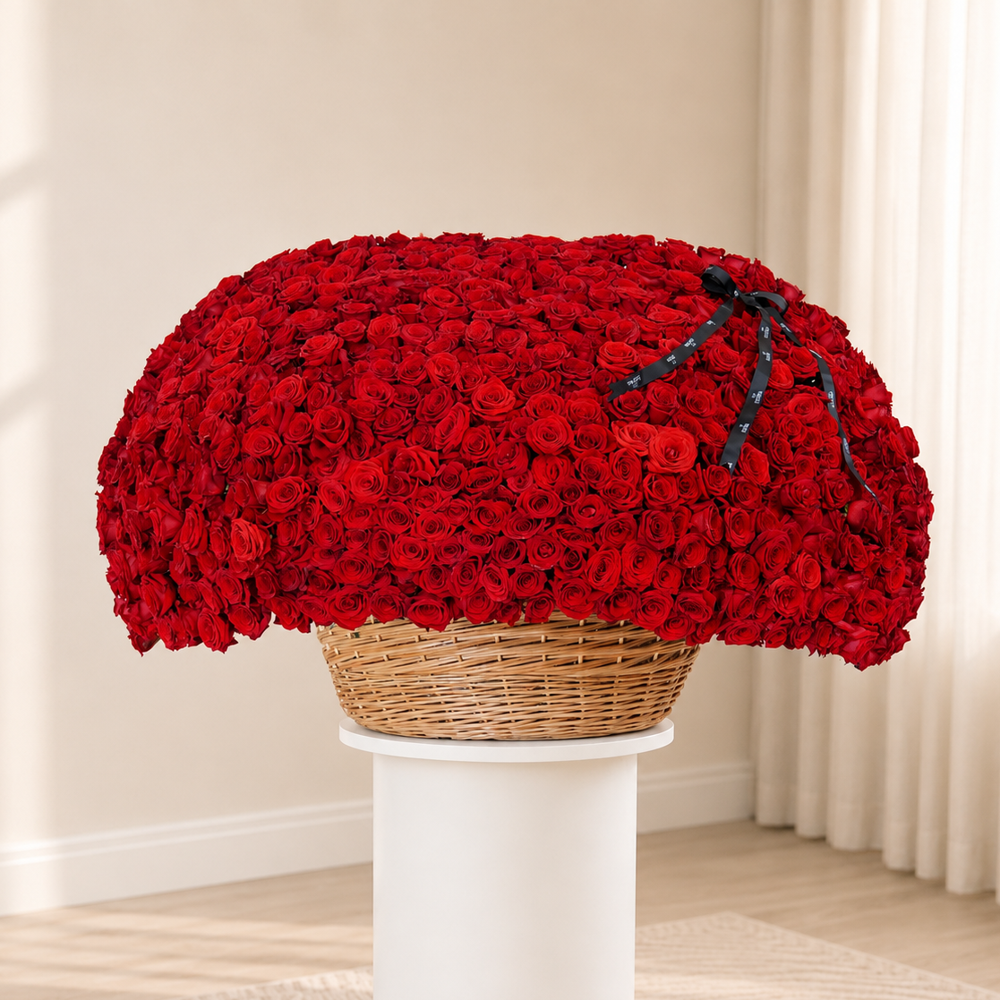 1000 Red Roses Basket