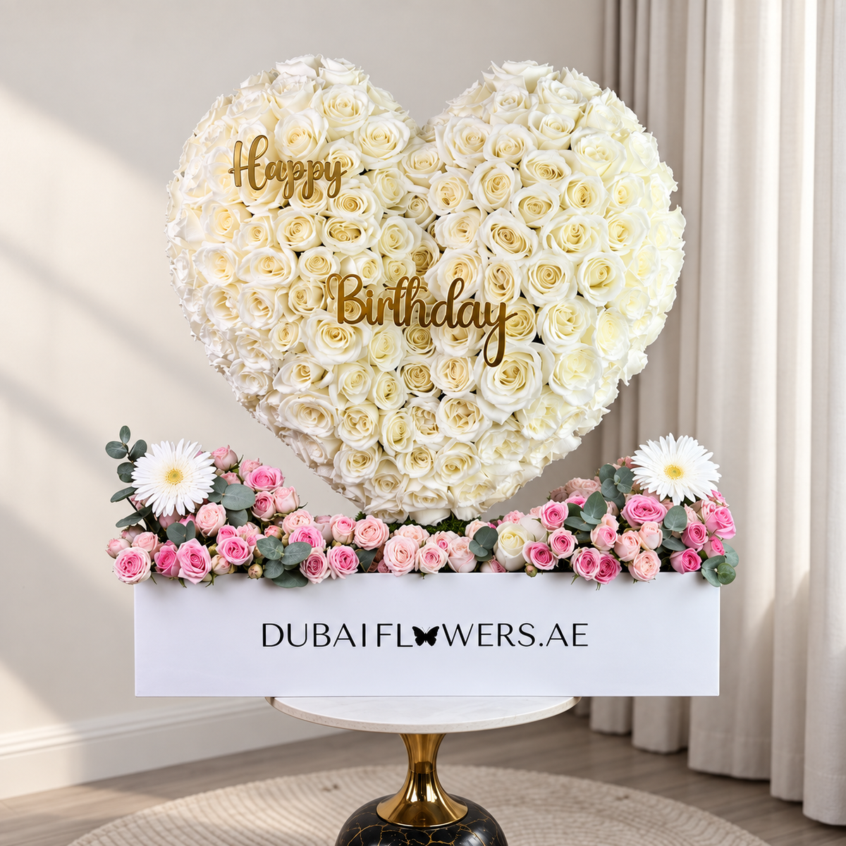 Birthday White Heart