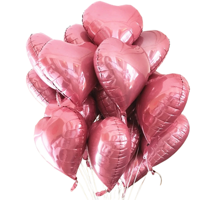 30pcs Pink Heart Balloons
