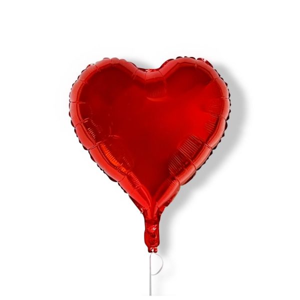 buy online red heart balloon with flowers