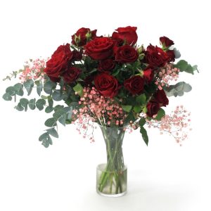 buy online special Red Roses vase in dubai