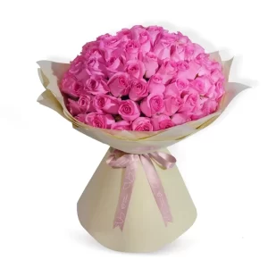 shop long stem pink roses bouquet dubai