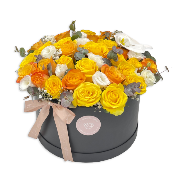 Shop Mix Orange and Yellow Rose Flower Arrangements