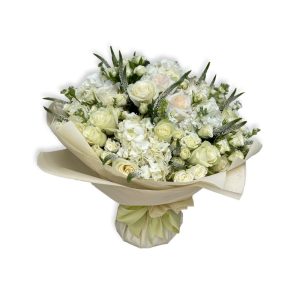 Mix White Roses Flower Arrangements